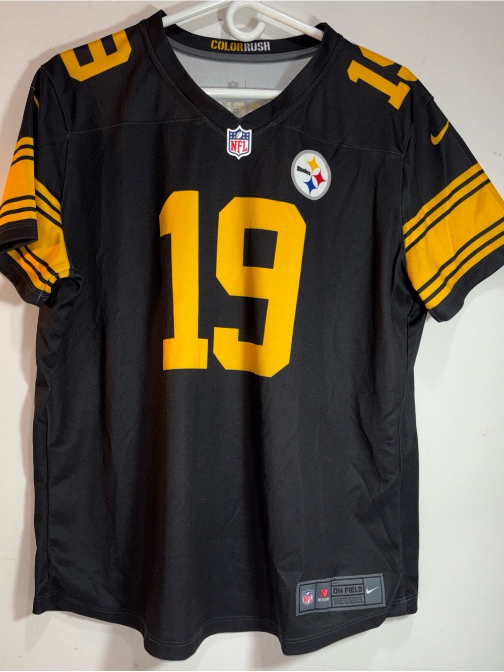 Nike Black and Gold #19 Pittsburgh Steelers Jersey. 906